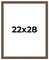 22x28 Sculpted Silver Picture Frame - UV Acrylic, Foam Board Backing, Hanging Hardware
